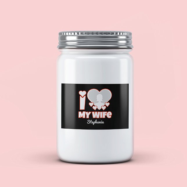 Rótulo Para Comida Eu Amo Minha Esposa Personalizado – Adicionar Nome (Criador carregado)
