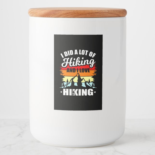 Rótulo Para Comida Eu Fiz Muito Trekking (Frente)
