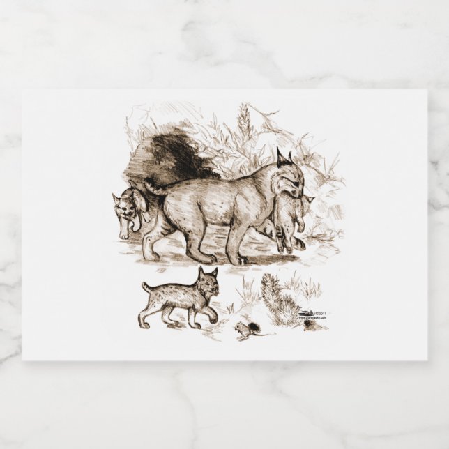 Rótulo Para Comida Família Bobcat (Rótulo Único)