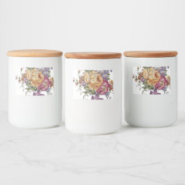 Rótulo Para Comida Fantasia Floral