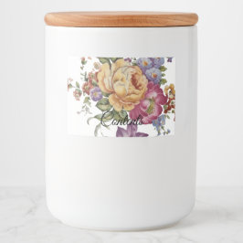 Rótulo Para Comida Fantasia Floral