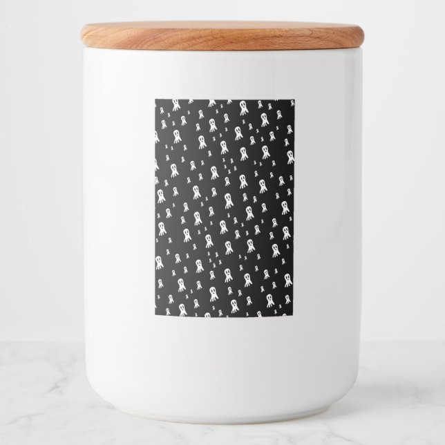 Rótulo Para Comida Fantasmas do Dia das Bruxas Escuros (Frente)