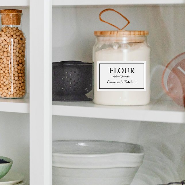 Rótulo Para Comida Farinha de Comida de cozinha da vovó (Criador carregado)