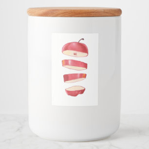 Rótulo Para Comida Fatias de Maçã