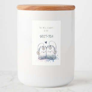 Rótulo Para Comida Feliz Aniversário do Melhor Tea Pun Humor Amigo Fe
