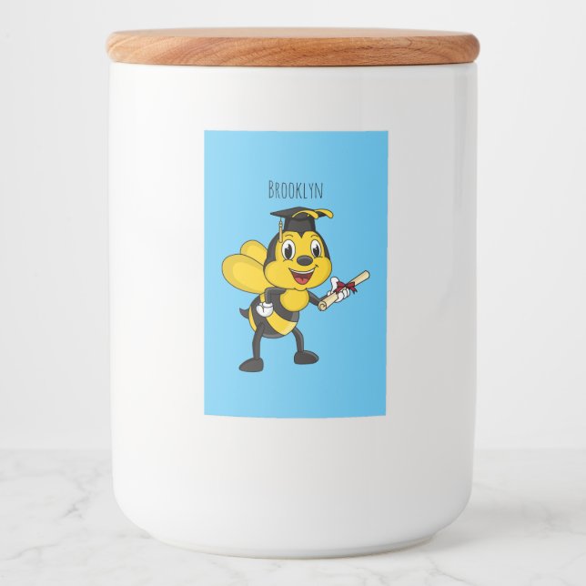 Rótulo Para Comida Feliz desenho animado (Frente)