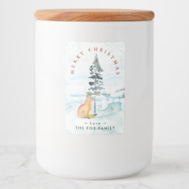 Rótulo Para Comida Feliz Natal Deseja Água Fox Inverno