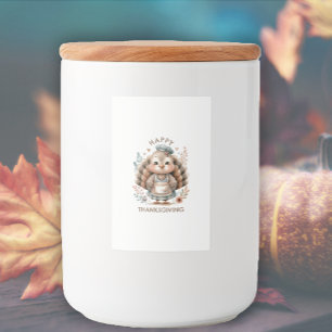 Rótulo Para Comida Feriado na Turquia de Mensagem Personalizada de Co