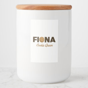 Rótulo Para Comida Fiona cookie rainha
