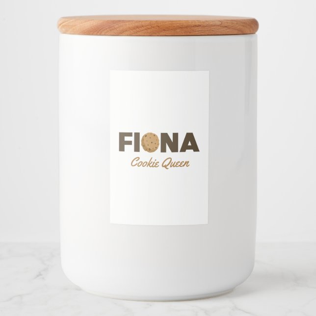 Rótulo Para Comida Fiona cookie rainha (Frente)