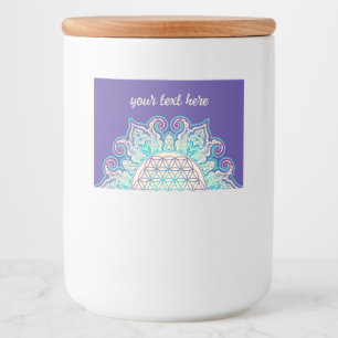 Rótulo Para Comida Flor Da Vida - Índia Mandala 2