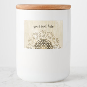 Rótulo Para Comida Flor Da Vida - Vintage Ornament Mandala 2