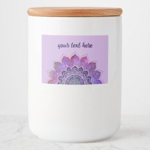 Rótulo Para Comida Flor De Vida - Estilo De Vintage Espaço De Galáxia