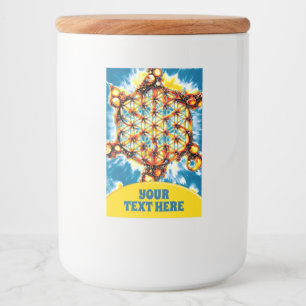 Rótulo Para Comida Flor De Vida - Maneiras Coloridas 5