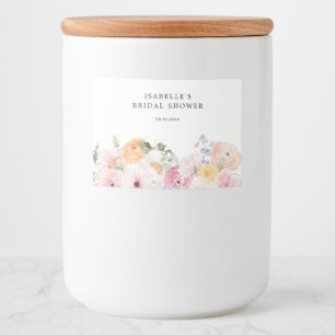 Rótulo Para Comida Floral Pastel Colorido