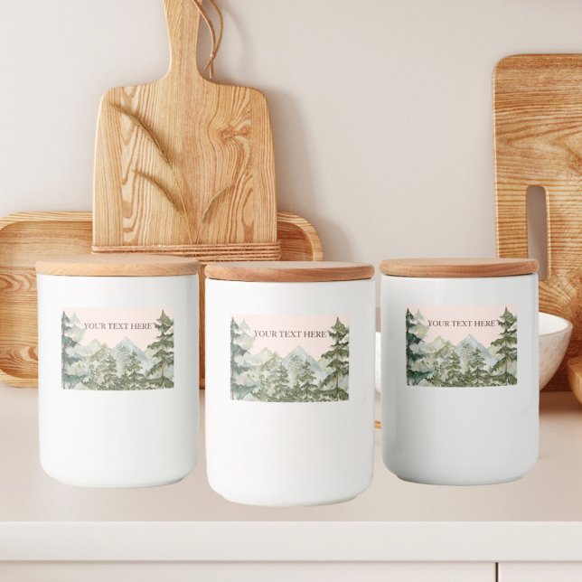 Rótulo Para Comida Floresta de Pinheiros e Russo das Montanhas (in situ kitchen)