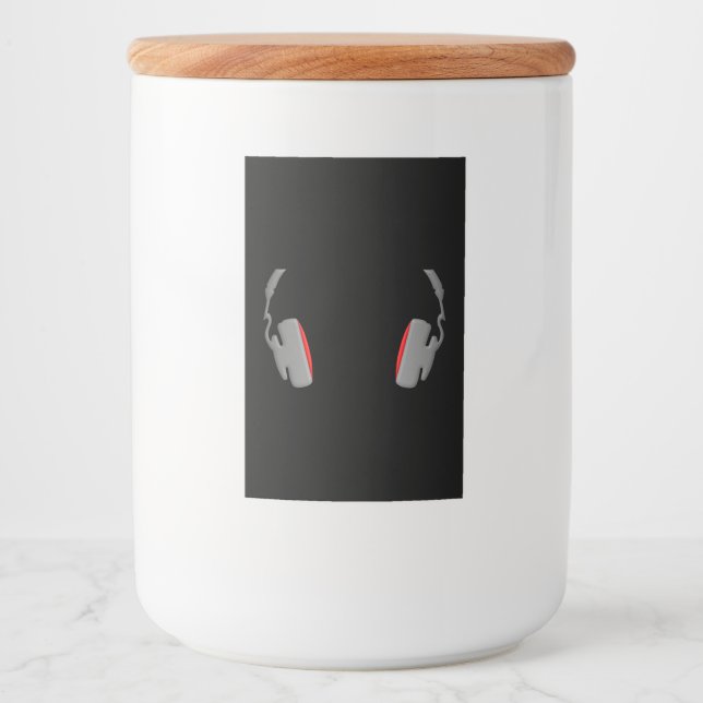 Rótulo Para Comida Fones de ouvido Legal Simplesmente e Clássicos (Frente)
