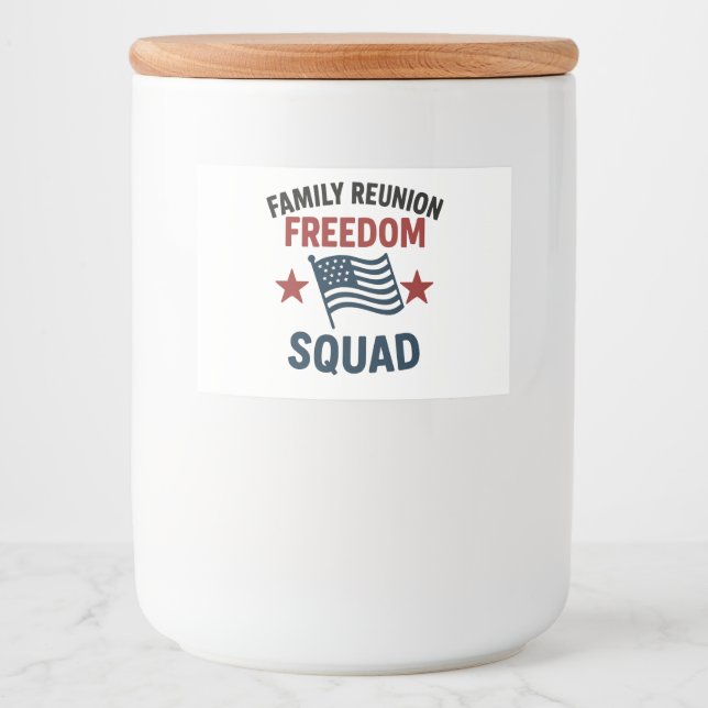 Rótulo Para Comida Freedom Squad Family Reunion Shirt – USA Patriotic (Frente)