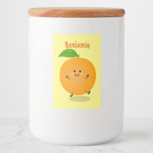 Rótulo Para Comida Fruta de citrinos de laranja-dança