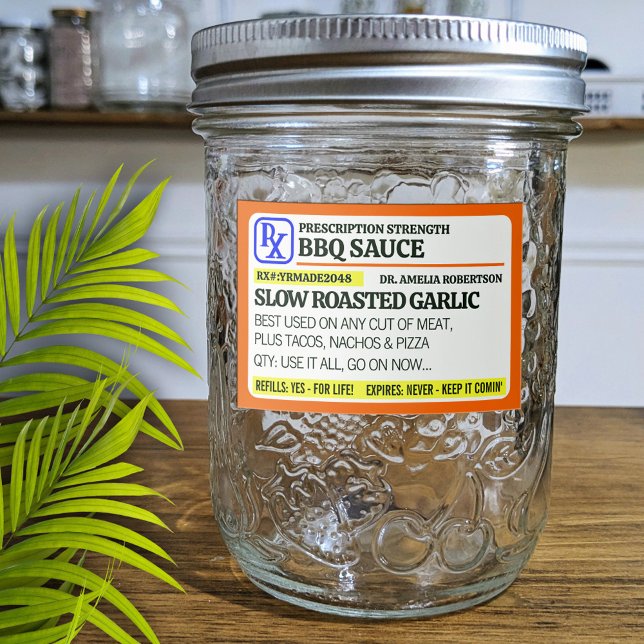 Rótulo Para Comida Funny Prescription Strength Food Label (Criador carregado)