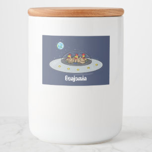 Rótulo Para Comida Galininhas engraçadas em ilustração de desenho ani