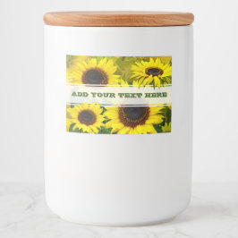 Rótulo Para Comida Girassóis