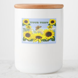 Rótulo Para Comida Girassóis