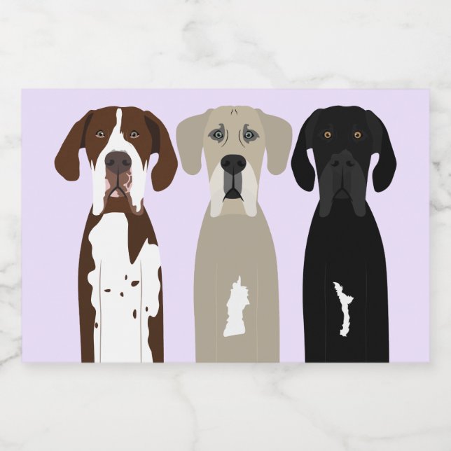 Rótulo Para Comida Grandes cães de rua (Rótulo Único)