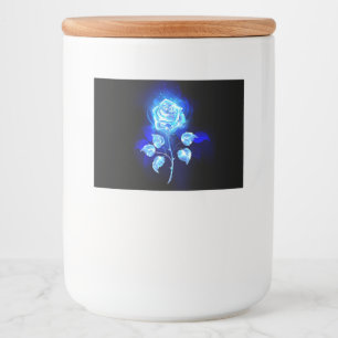 Rótulo Para Comida Gravação de Rosa Azul