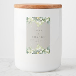 Rótulo Para Comida Griege Snowberry+Eucalyptus Casamento no inverno