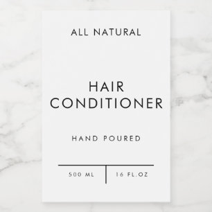 Rótulo Para Comida HAIRCONDITIONER de armazenamento da organização
