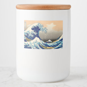 Rótulo Para Comida Hiroshige a grande onda fora de Kanagawa