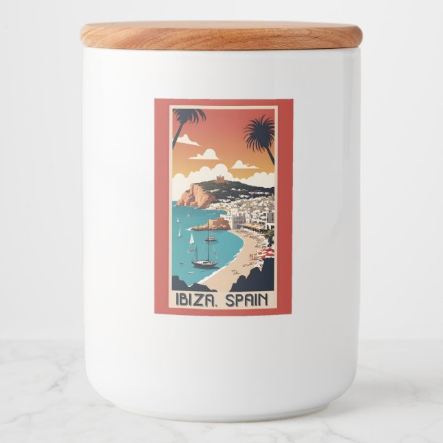 Rótulo Para Comida Ibiza, Poster de viagens Espanha (Frente)