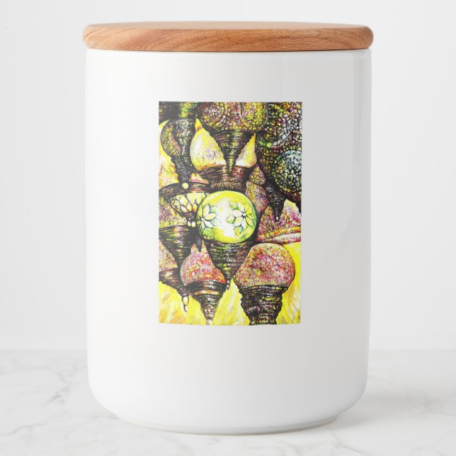 Rótulo Para Comida Ideia de cor ainda maior (Frente)