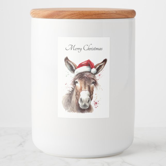 Rótulo Para Comida Identidade Visual da Festa de Fim de Ano do Burro  (Frente)