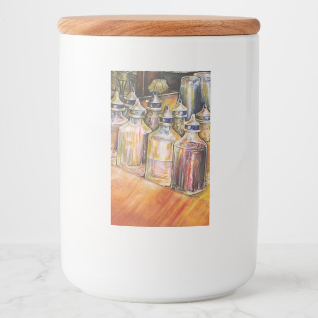 Rótulo Para Comida Ideografia da luz Ouro (Frente)