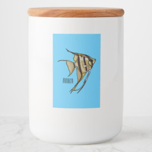 Rótulo Para Comida Ilustração de desenho animado de Angelfish