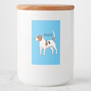 Rótulo Para Comida Ilustração de desenho animado de cachorro Beagle