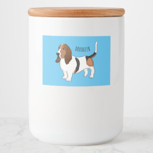 Rótulo Para Comida Ilustração de desenho animado de cão de cão de cão