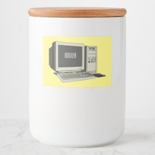 Rótulo Para Comida Ilustração de desenho animado de computador