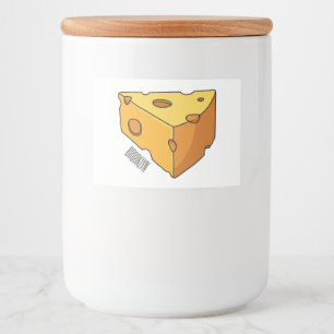 Rótulo Para Comida Ilustração de desenho animado de queijo