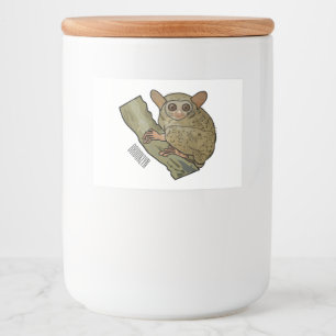 Rótulo Para Comida Ilustração de desenho animado de Tarsier