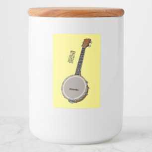 Rótulo Para Comida Ilustração de desenho animado do Banjo