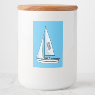 Rótulo Para Comida Ilustração de desenho animado em veleiro