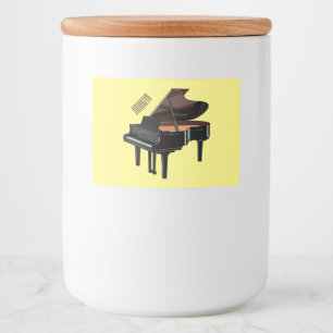 Rótulo Para Comida Ilustração de desenho animado Piano