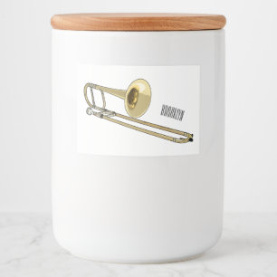 Rótulo Para Comida Ilustração de desenho animado Trombone
