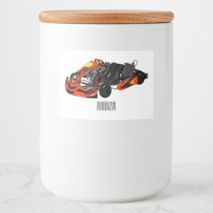 Rótulo Para Comida Ilustração de desenho de corrida de Kart