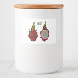 Rótulo Para Comida Ilustração de desenho de fruta do dragão