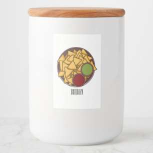 Rótulo Para Comida Ilustração de desenho de Nachos
