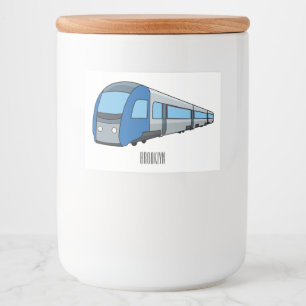 Rótulo Para Comida Ilustração de desenho do comboio elétrico